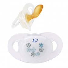 Каучукови залъгалки Bebe Confort Maternity Dental Safe - 6-18месеца, бели, 2 броя