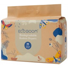 Бебешки бамбукови пелени Eco Boom - Pure, размер 3, 32 броя