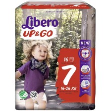 Бебешки пелени гащи Libero - Up&Go 7, 16 броя 