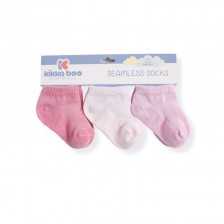 Бебешки къси чорапи KikkaBoo Solid - Памучни, 2-3 години, розови -1