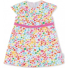 Бебешка рокля с UV 50+ защита Sterntaler - на сърчица, 68 cm, 5-6 месеца -1