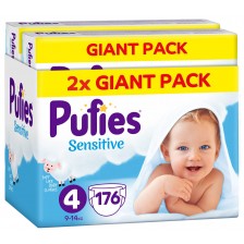 Бебешки пелени Pufies Sensitive 4, 9-14 kg, 176 броя, Giant Pack -1