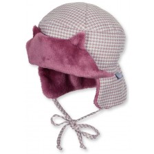 Бебешка зимна шапка ушанка Sterntaler - 45 cm, 6-9 месеца, розова -1