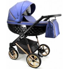 Бебешка количка 3 в 1 Adbor - Avenue 3D, синя -1