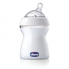 Бебешко шише Chicco - Natural Feeling, силиконов биберон, 2 капки, 250 ml