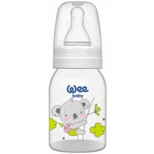 Бебешко шише Wee Baby Classic - 125 ml, бяло с коала -1