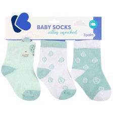 Бебешки чорапи с 3D уши KikkaBoo - Jungle King, 6-12 месеца, 3 чифта -1