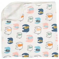 Бебешко одеяло Cangaroo - Mellow, 85 х 85 cm, Деним