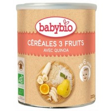 Био инстантна каша Babybio - Киноа, плодове и зърнени храни, 200 g 