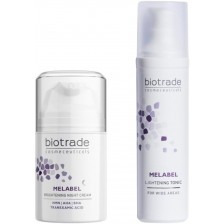 Biotrade Melabel Комплект - Избелващ тоник и Нощен крем за лице, 60 + 50 ml