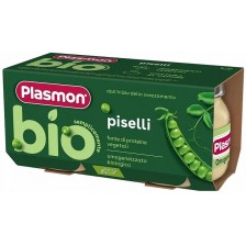 Био зеленчуково пюре Plasmon - Грах, 6 м+, 2 х 80 g -1