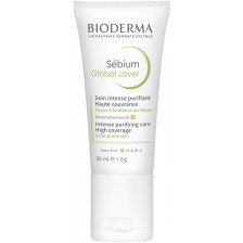 Bioderma Sébium Крем срещу несъвършенства с цвят  Global Cover, 30 ml