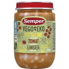 Био ястие Semper Vego & Eko - Фетучини с домат и леща, 190 g -1