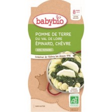 Био меню Babybio- Картоф, спанак и козе сирене, 2 броя х 200 g