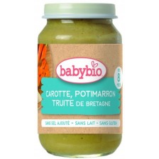 Babybio - Био зеленчуково пюре с  пъстърва, 200 g -1