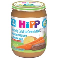 Био ястие Hipp - Моркови, картофи и агнешко, 190 g -1