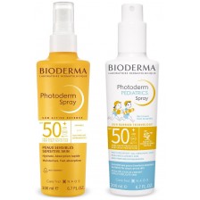 Bioderma Photoderm Комплект - Слънцезащитен спрей Pediatrics и Невидим спрей, SPF50+, 2 x 200ml -1