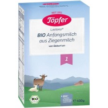Био козе мляко за кърмачета Töpfer Lactana 1, опаковка 400 g -1