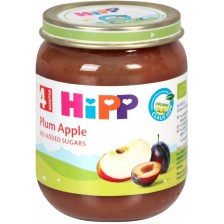 Био плодово пюре Hipp - Сливи и ябълки, 125 g -1