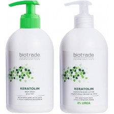 Biotrade Keratolin Body Комплект - Душ гел и Лосион за тяло, 8% урея, 2 x 400 ml -1