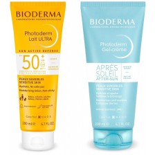 Bioderma Photoderm Комплект - Гел-крем за след слънце и Слънцезащитно мляко, SPF50+, 2 x 200 ml -1