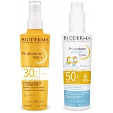 Bioderma Photoderm Комплект - Слънцезащитен спрей Pediatrics и Невидим спрей, SPF30, 2 x 200 ml -1