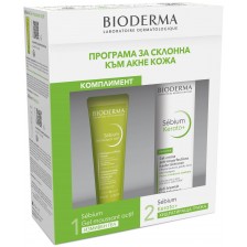 Bioderma Sébium Комплект - Измивен гел и Гел-крем, 45 + 30 ml (Лимитирано) -1