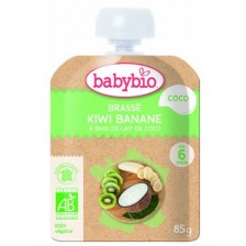 Био кокосов десерт Babybio - Киви и банан, 85 g