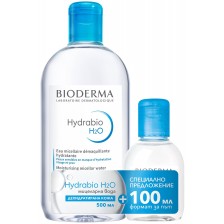 Bioderma Hydrabio Комплект - Мицеларна вода Н2О, 500 + 100 ml (Лимитирано) -1