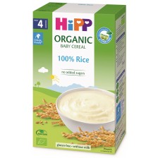 Био безмлечна пълнозърнеста каша Hipp - Ориз, 200 g -1