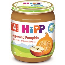 Био плодово пюре Hipp - Тиква и ябълка, 125 g -1