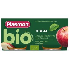 Био пюре Plasmon - Ябълка, 6 м+, 2 х 80 g  -1