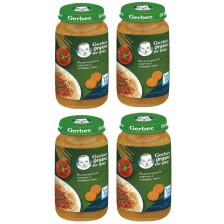 Био ястие Nestle Gerber Organic - Пълнозърнести спагети с телешко, 12 м+, 4 х 250 g -1