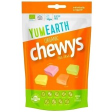 Био бонбони YumEarth – Дъвчащи плодови бонбони, Organic Chewys, 30 броя, 142 g -1