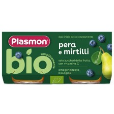 Био пюре Plasmon - Круша с боровинка, 6 м+, 2 х 80 g  -1