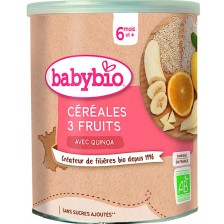 Био инстантна каша Babybio - Киноа, плодове и зърнени храни, 220 g -1