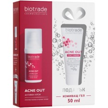 Biotrade Acne Out Комплект - Активен крем и измиващ гел, 30 + 50 ml (Лимитирано) -1