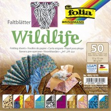 Блокче с хартии за оригами Folia - Дивата природа, 50 листа
