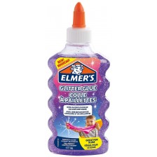 Блестящо лепило Elmer's Glitter Glue - 177 ml, лилаво -1