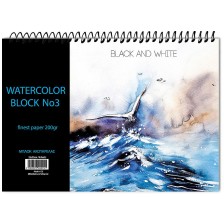 Блок за рисуване Black&White №3 - 14 листа, асортимент