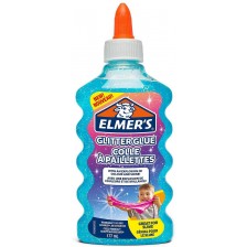 Блестящо лепило Elmer's Glitter Glue - 177 ml, синьо -1
