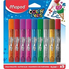 Блестящо лепило Maped Color Peps - 9 цвята