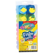 Боички за рисуване с пръсти Colorino Kids - 10 цвята