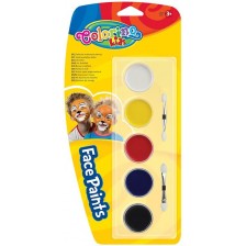 Боички за рисуване върху лице Colorino Kids - 5 цвята