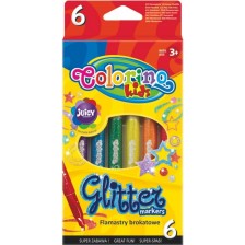 Брокатни флумастери Colorino Kids - 6 цвята -1