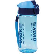 Бутилка за вода Back Up 5 - синя, 400 ml