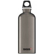 Бутилка за вода Sigg Traveller – Smoked pearl, сива, 0.6 L -1