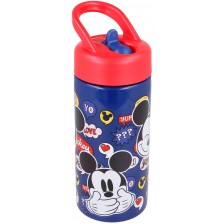 Бутилка със сламка Mickey - 410 ml