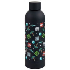 Бутилка за вода Kids Euroswan - Minecraft Icon Black, 500 ml -1