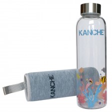 Бутилка Kanche - морското дъно, стъклена, 500 ml